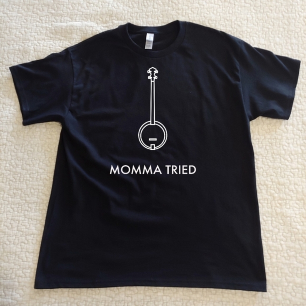 NWT MOMMA TRIED Graphic Tee, Various Sizes, Black, Short Sleeved